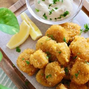Crispy Mushroom Bites with Aioli